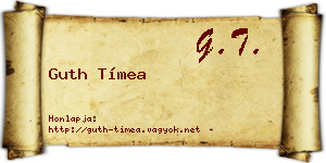 Guth Tímea névjegykártya